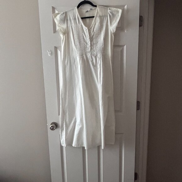 Lewis Frimel Cottagecore Pintuck Cap Sleeve Cotton Nightgown Size Small - Picture 10 of 14
